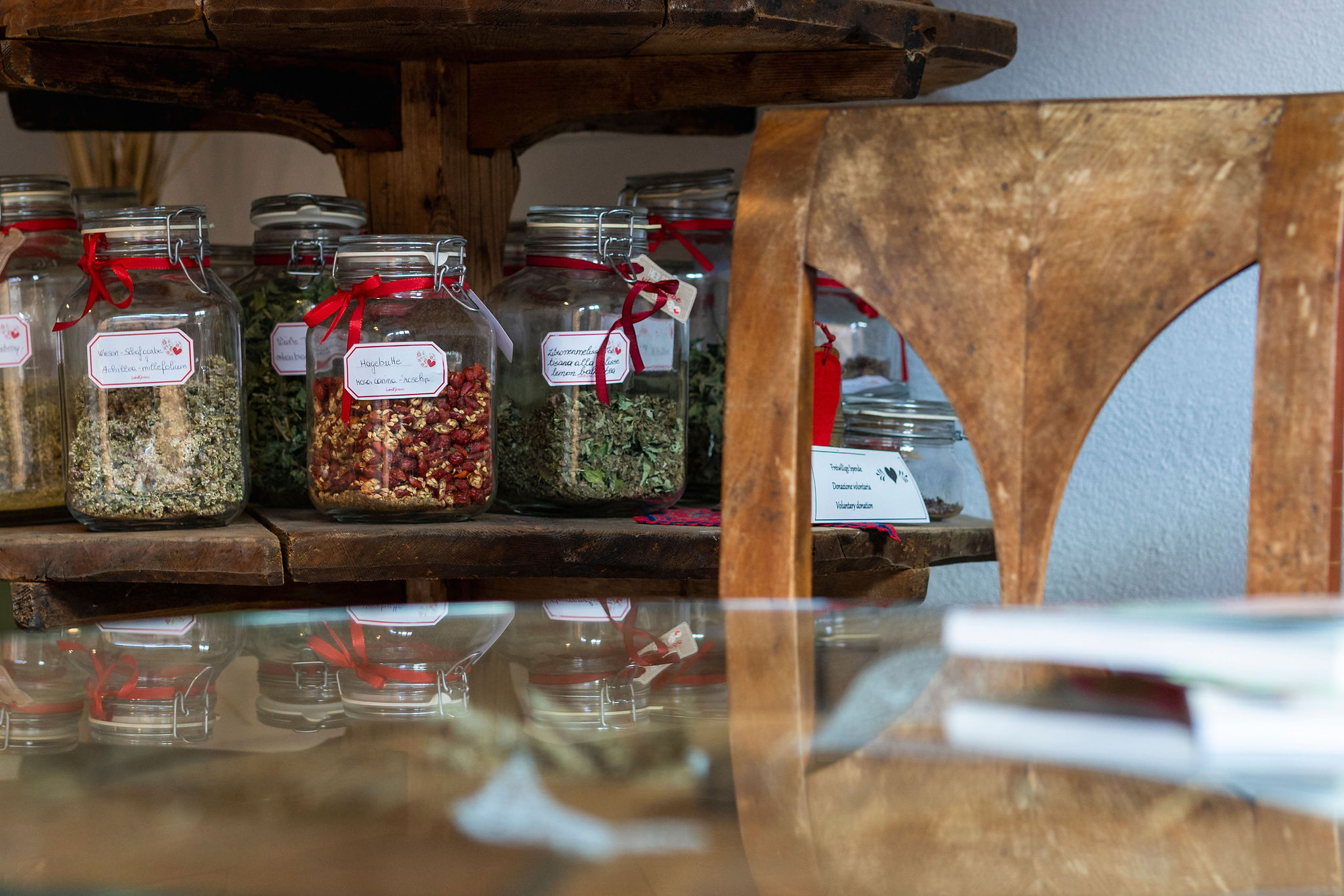 Unsere Verkaufsecke mit hofeigenen Produkten